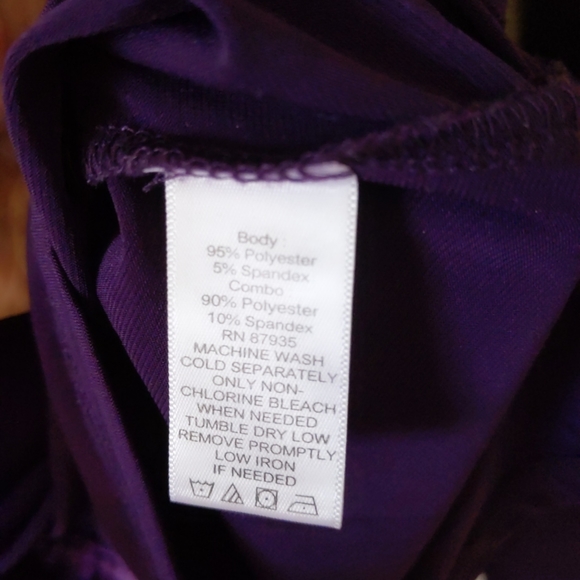 Susan Graver Purple Velour Trim Tunic Shirt size Small - Picture 8 of 8